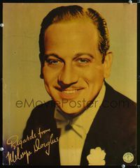 3w022 MELVYN DOUGLAS jumbo lobby card '30s great close up smiling portrait in tuxedo with bow tie!