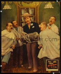 3w024 ON THE AVENUE jumbo LC '37 Dick Powell in derby singing with actual barbershop quartet!