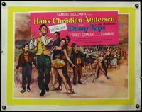 3x402 HANS CHRISTIAN ANDERSEN English half-sheet '53 art of Danny Kaye playing with invisible flute!