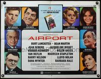 3x265 AIRPORT half-sheet '70 Burt Lancaster, Dean Martin, Jacqueline Bisset, Jean Seberg, Van Heflin