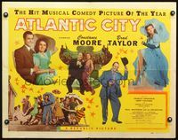 3x275 ATLANTIC CITY half-sheet '44 multiple images of pretty Constance Moore & with Paul Whiteman!
