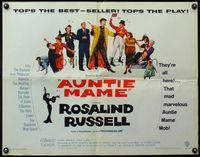 3x276 AUNTIE MAME half-sheet poster '58 classic Rosalind Russell family comedy from play and novel!