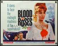 3x300 BLOOD & ROSES half-sheet '61 Et mourir de plaisir, Roger Vadim, sexiest vampire Annette Vadim!
