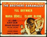 3x311 BROTHERS KARAMAZOV 1/2sh '58 huge headshot of Yul Brynner, sexy Maria Schell & Claire Bloom!
