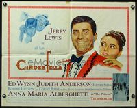 3x328 CINDERFELLA half-sheet poster '60 Norman Rockwell art of Jerry Lewis & Anna Maria Alberghetti!