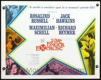 3x366 FIVE FINGER EXERCISE half-sheet poster '62 Rosalind Russell, Jack Hawkins, Maximilian Schell