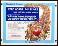 3x376 FUNNY THING HAPPENED ON THE WAY TO THE FORUM 1/2sheet '66 great Jack Davis art of entire cast!