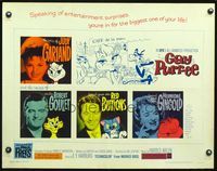 3x385 GAY PURR-EE half-sheet poster '62 different image of voice actors shown with cartoon cats!