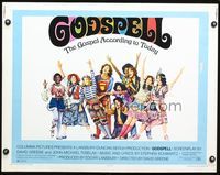 3x394 GODSPELL half-sheet poster '73 David Greene classic religious musical, great cast portrait!