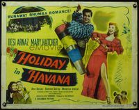 3x411 HOLIDAY IN HAVANA 1/2sh '49 great image of Latin lover Desi Arnaz & sexy Mary Hatcher in Cuba