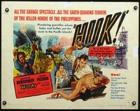 3x425 HUK style B half-sheet poster '56 earth-quaking terror of the killer-horde of the Philippines!