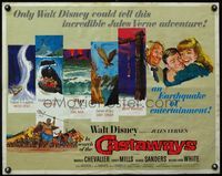 3x431 IN SEARCH OF THE CASTAWAYS 1/2sh '62 Hayley Mills, Maurice Chevalier, from Jules Verne novel!