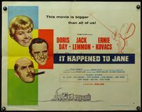 3x437 IT HAPPENED TO JANE style A 1/2sheet '59 Doris Day, Jack Lemmon, bald Ernie Kovacs with cigar!