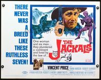 3x439 JACKALS half-sheet '67 Vincent Price plundering in South Africa with ruthless companions!