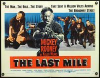 3x454 LAST MILE style B 1/2sheet '59 art of Mickey Rooney as Killer Mears breaking out of Death Row!