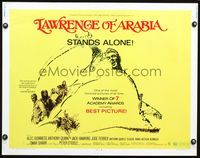 3x457 LAWRENCE OF ARABIA half-sheet R71 David Lean classic starring Peter O'Toole, Best Picture!