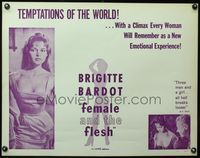 3x461 LIGHT ACROSS THE STREET half-sheet movie poster R60 Brigitte Bardot, Female & the Flesh!
