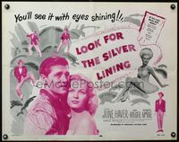 3x465 LOOK FOR THE SILVER LINING 1/2sheet R56 c/u of McRae holding June Haver + Ray Bolger dancing!