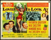 3x468 LOVELY TO LOOK AT style A half-sheet '52 sexy full-length Ann Miller, wacky Red Skelton, Keel