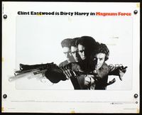 3x475 MAGNUM FORCE 1/2sheet '73 different multiple images of Clint Eastwood as Dirty Harry with gun!