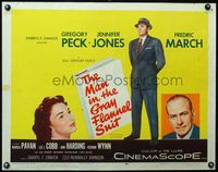 3x479 MAN IN THE GRAY FLANNEL SUIT half-sheet poster '56 Gregory Peck, Jennifer Jones, Fredric March