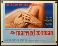 3x484 MARRIED WOMAN half-sheet '65 Jean-Luc Godard's Une femme mariee, controversial sex triangle!