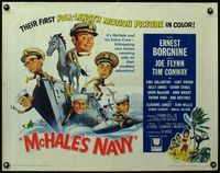3x485 McHALE'S NAVY half-sheet movie poster '64 great artwork of Ernest Borgnine & Tim Conway!