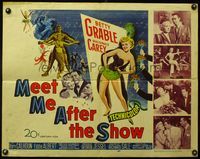 3x486 MEET ME AFTER THE SHOW half-sheet '51 artwork of sexy dancer Betty Grable & top cast members!