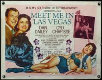 3x488 MEET ME IN LAS VEGAS style B 1/2sh '56 super sexy full-length cowgirl Cyd Charisse with guns!