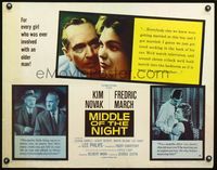 3x490 MIDDLE OF THE NIGHT style A 1/2sh '59 sexy young Kim Novak is involved w/older Fredrich March!