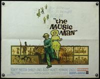 3x499 MUSIC MAN half-sheet movie poster '62 Robert Preston, Shirley Jones, classic musical!