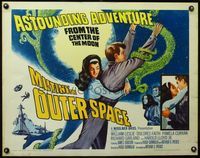 3x500 MUTINY IN OUTER SPACE 1/2sheet '65 wacky sci-fi, astounding adventure from the moon's center!