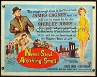 3x515 NEVER STEAL ANYTHING SMALL half-sheet poster '59 tough James Cagney, sexy doll Shirley Jones!