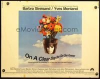 3x526 ON A CLEAR DAY YOU CAN SEE FOREVER 1/2sheet '70 cool image of Barbra Streisand in flower pot!