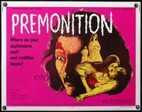 3x542 PREMONITION half-sheet '72 1st Alan Rudolph, where do your nightmares end and realities begin?