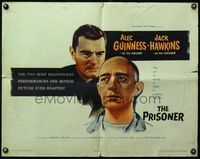 3x544 PRISONER half-sheet movie poster '55 Jack Hawkins accuses bald convict Alec Guinness!