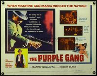 3x548 PURPLE GANG style B 1/2sh '59 Robert Blake, Sullivan, they matched Al Capone crime for crime!