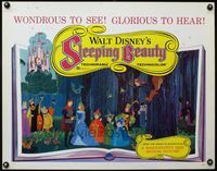 3x564 SLEEPING BEAUTY 1/2sheet '59 Disney cartoon fairy tale fantasy classic, cool storybook design!