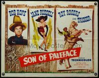 3x567 SON OF PALEFACE style B 1/2sh '52 Roy Rogers on rearing Trigger, Bob Hope, sexy Jane Russell!