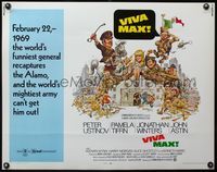 3x626 VIVA MAX half-sheet movie poster '70 Peter Ustinov, Jonathan Winters, great Jack Davis art!