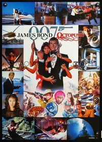 3x197 OCTOPUSSY Japanese Yamakatsu style '83 art & photo montage of Roger Moore as James Bond!