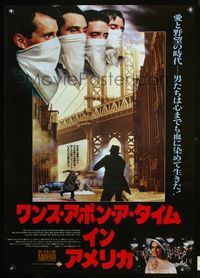 3x200 ONCE UPON A TIME IN AMERICA Japanese '84 Sergio Leone, great portrait of cast with masks!