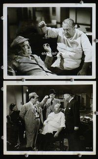3y251 ABBOTT & COSTELLO MEET THE INVISIBLE MAN 2 8x10s '51 image of Bud & Lou hypnotizing police!