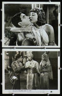 3y261 ALI BABA GOES TO TOWN 2 8x10 stills '37 great image of wacky Eddie Cantor about to be kissed!