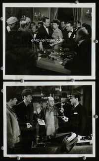 3y276 APPOINTMENT IN BERLIN 2 8x10s '43 George Sanders, cool images of casino, man held at gunpoint!