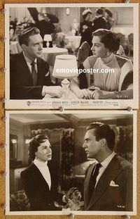 3y286 BACKFIRE 2 8x10 movie stills '50 double-crossing Virginia Mayo seduces Gordon MacRae!