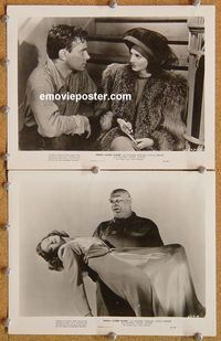 3y305 BEHIND LOCKED DOORS 2 8x10 stills '48 great classic image of scary Tor Johnson carrying girl!