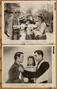 3y309 BELLE STARR'S DAUGHTER 2 8x10 movie stills R55 two great images of Ruth Roman & Rod Cameron!