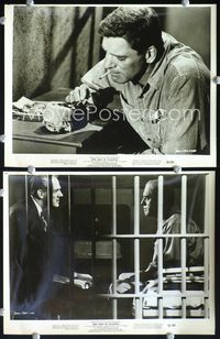 3y321 BIRDMAN OF ALCATRAZ 2 8x10 stills '62 cool images of Burt Lancaster w/Karl Malden in jail!