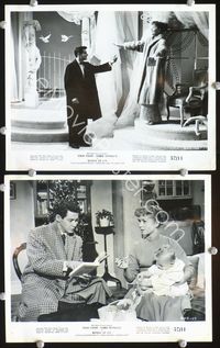 3y343 BUNDLE OF JOY 2 8x10 movie stills '57 great images of Debbie Reynolds w/Eddie Fisher & baby!